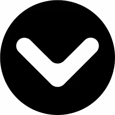 chevron circle down arrow contrast sign