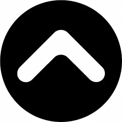 chevron circle up single arrowhead logotype
