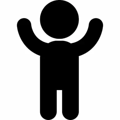child sign icon flat symmetric silhouette sketch