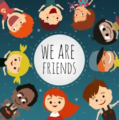 children background various kids icons cartoon design
