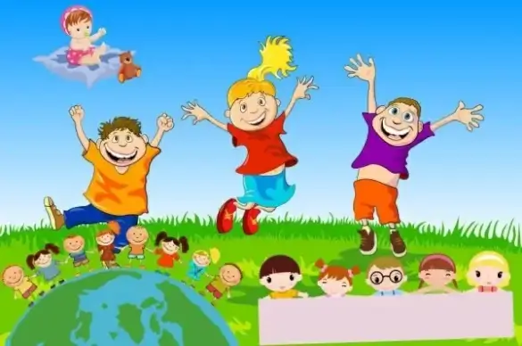children theme vector