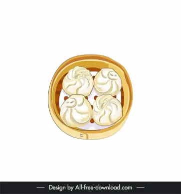 chinese cuisine icon dim sum dumpling cooking sketch handdrawn classic outline 