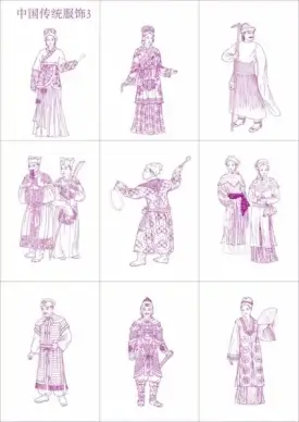 chinese traditional clothing vector 3