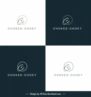 chokes choky logo handdrawn flat sketch