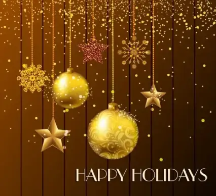 chrismtas background shiny sparkling brown golden objects decor