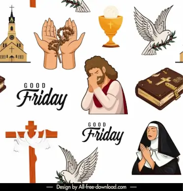 christianity religion pattern classical repeating symbols sketch