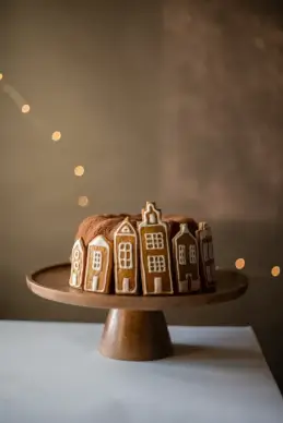 christmas background picture chocolate cake closeup 