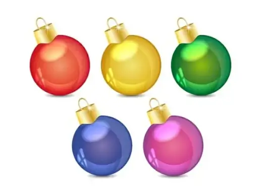 christmas bauble balls vector illustrations with colorful style