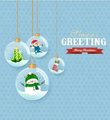 christmas banner hanging glass baubles decor