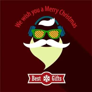 christmas banners design with stylish santa silhouette style