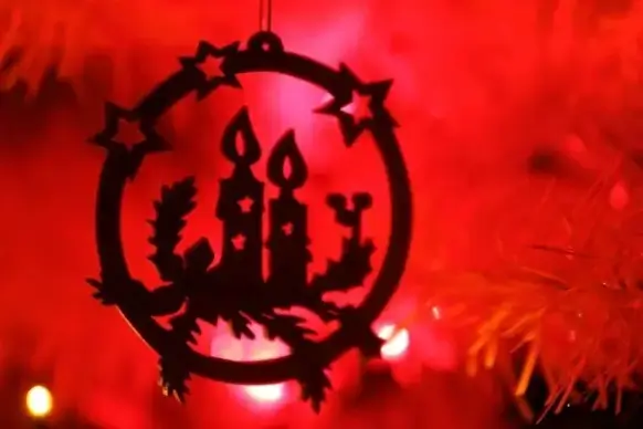 christmas candles on tree