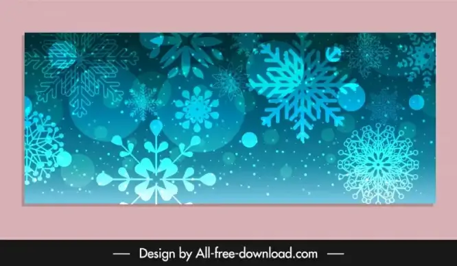  christmas card backdrop template elegant blurred snowflakes decor