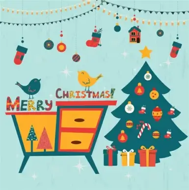 christmas card cover design with classical syle