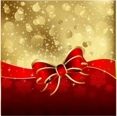 Christmas card with bow