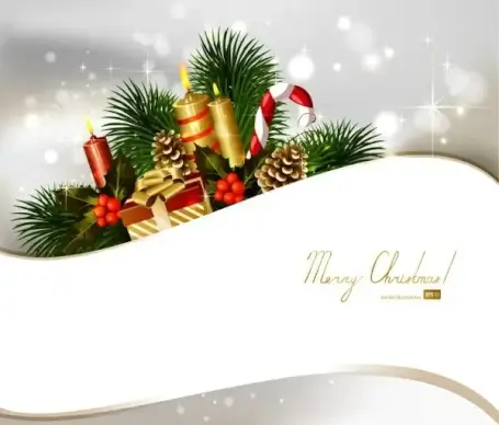 christmas decoration background 02 vector