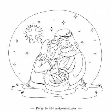 christmas decorative backdrop childhood newborn christ jesus outline