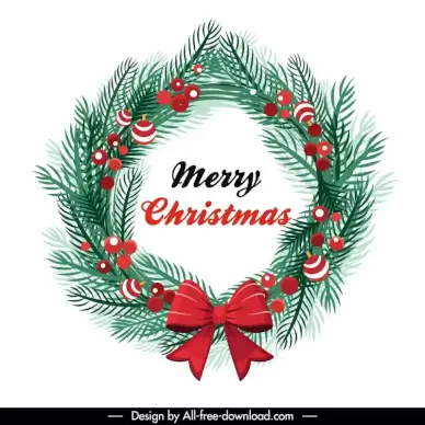 christmas design elements elegant classic wreath decor