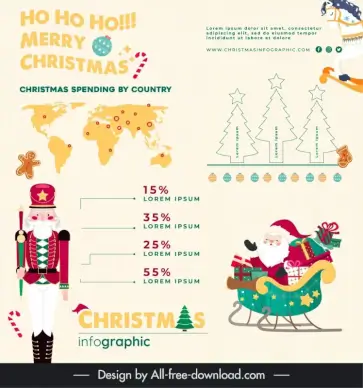christmas infographic template elegant xmas elements statistic