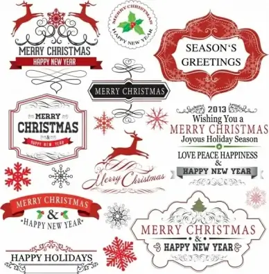 christmas border labels
