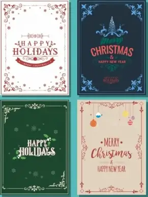 christmas border poster templates classical decorative corner decor