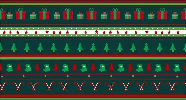 christmas repeating pattern symbol elements collection design