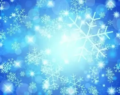christmas snowflakes blue background vector graphic