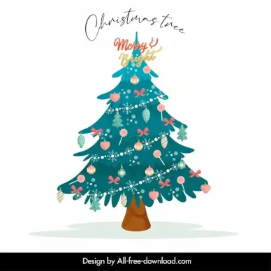 christmas tree design element elegant classic
