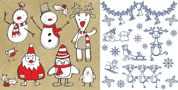 christmas vector cute cartoon