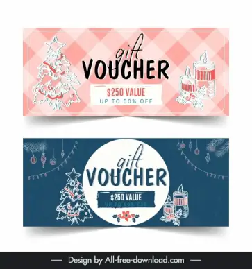 christmas voucher templates elegant xmas elements