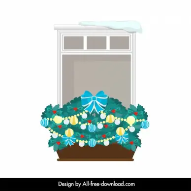 christmas winter backdrop template elegant decor symmetric design 