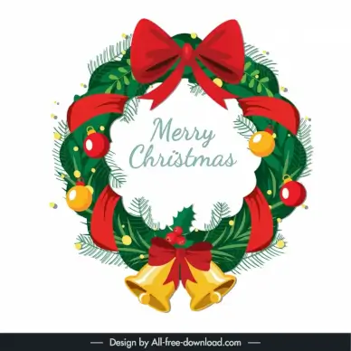 christmas wreath design elements elegant symmetry
