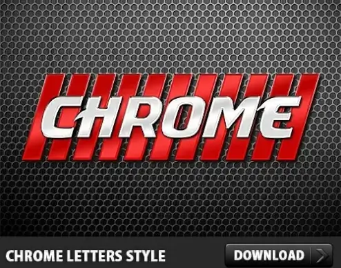 Chrome Letters Style made in Photoshop