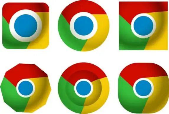 chrome style logo design