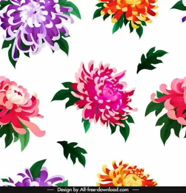 chrysanthemum petals background colorful repeating decor