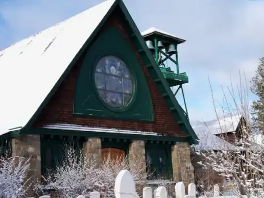 church and gravestones