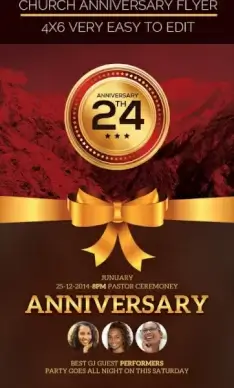 church anniversary flyer