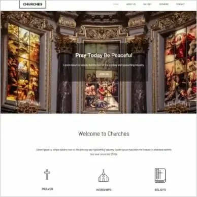churche website template