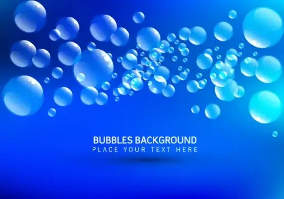 circle bubble blue background