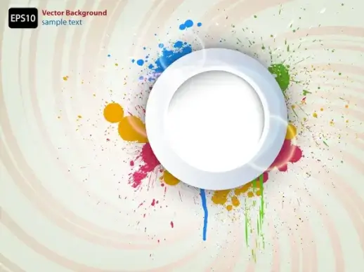 circle frame watercolor background
