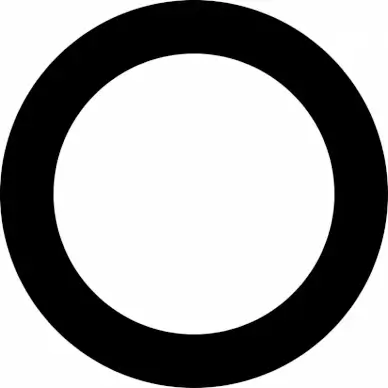 circle ring sign icon flat symmetric sketch
