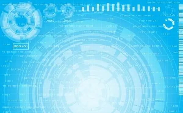 abstract circle background shiny blue technology style