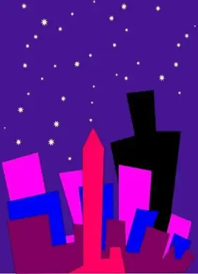Cityscape At Night clip art