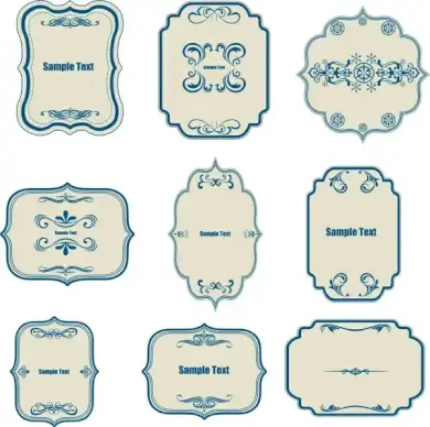 classical border templates collection