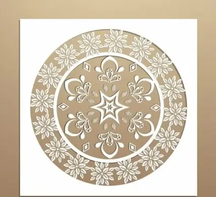 classical decorated background symmetric cut style circle decoration