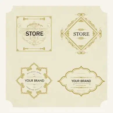 classical various shaped frames design sets
