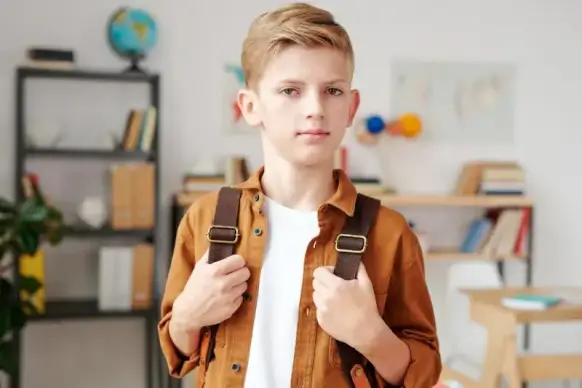 classroom backdrop picture cute posing boy 