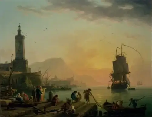 claude vernet painting oil on canvas