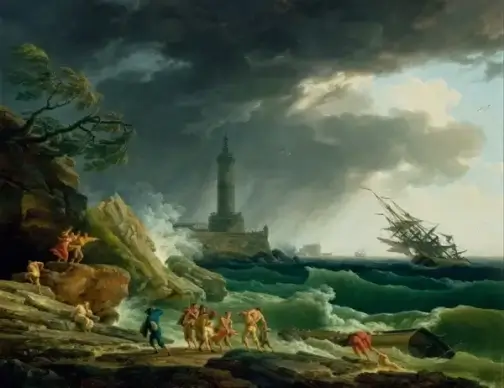 claude vernet painting oil on canvas
