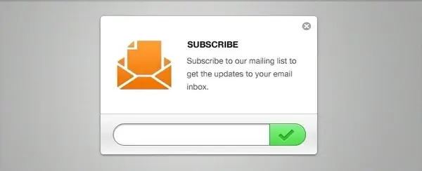 Clean Email Newsletter Subscription Form PSD