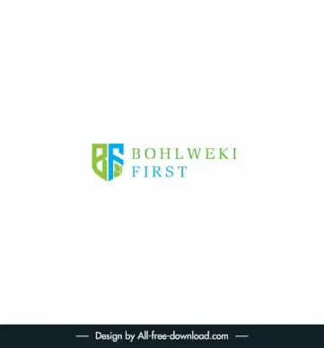 cleaning and garden services logo template stylized bf texts flat design